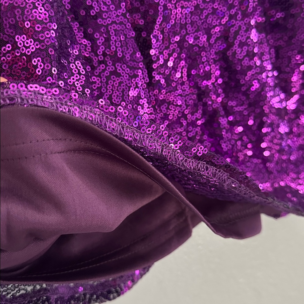Purple Sequin Dress - Picture 4 of 6